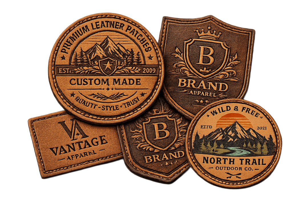 Custom leather patch collage