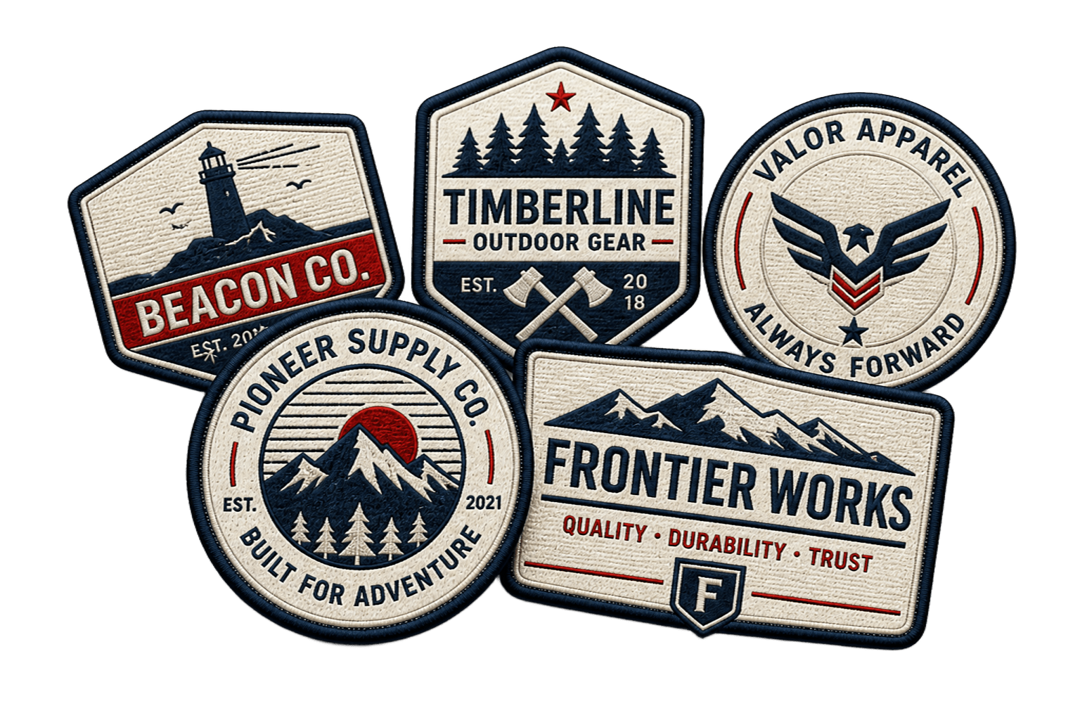 Custom woven patch collage