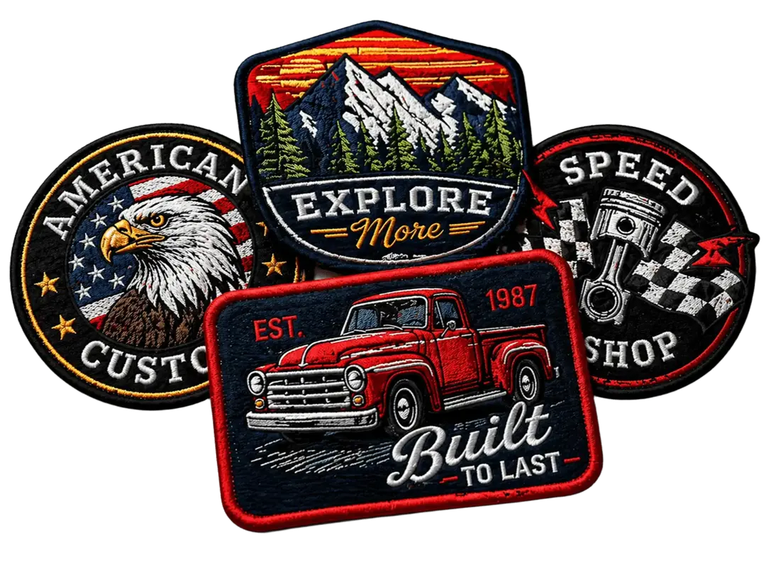 Custom chenille patch collage