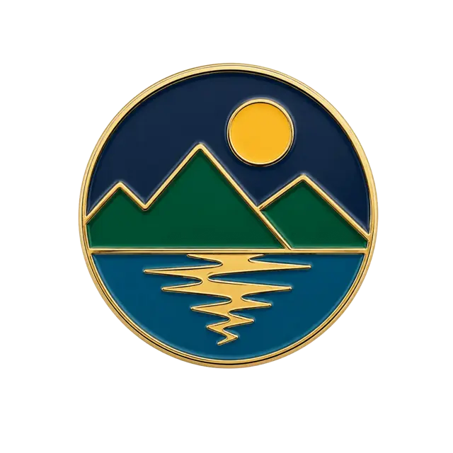 Hard enamel lapel pin