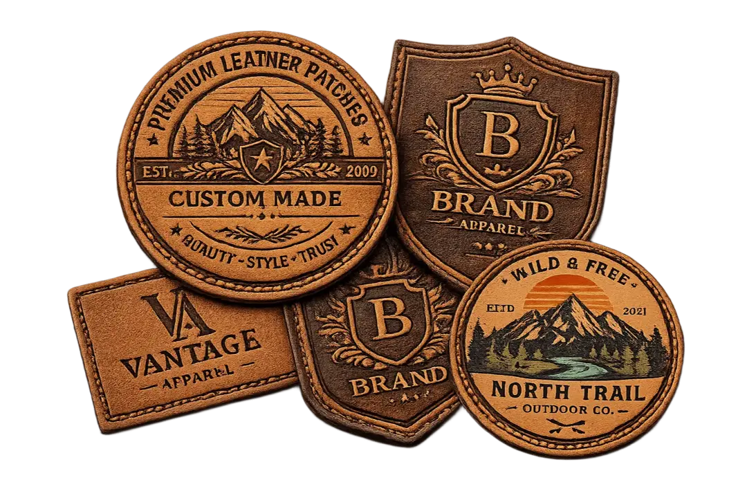 Custom leather patch collage