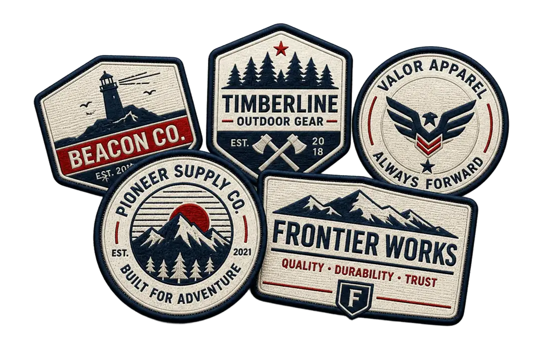 Custom woven patch collage